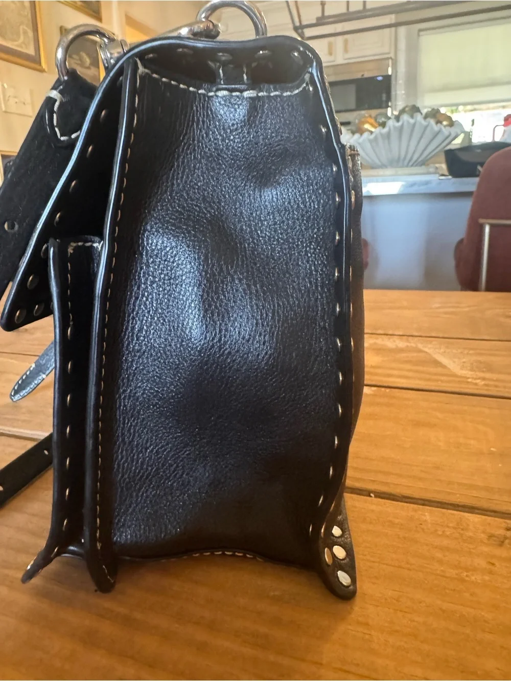 Rebecca Minkoff Black Leather Studded Crossbody Bag